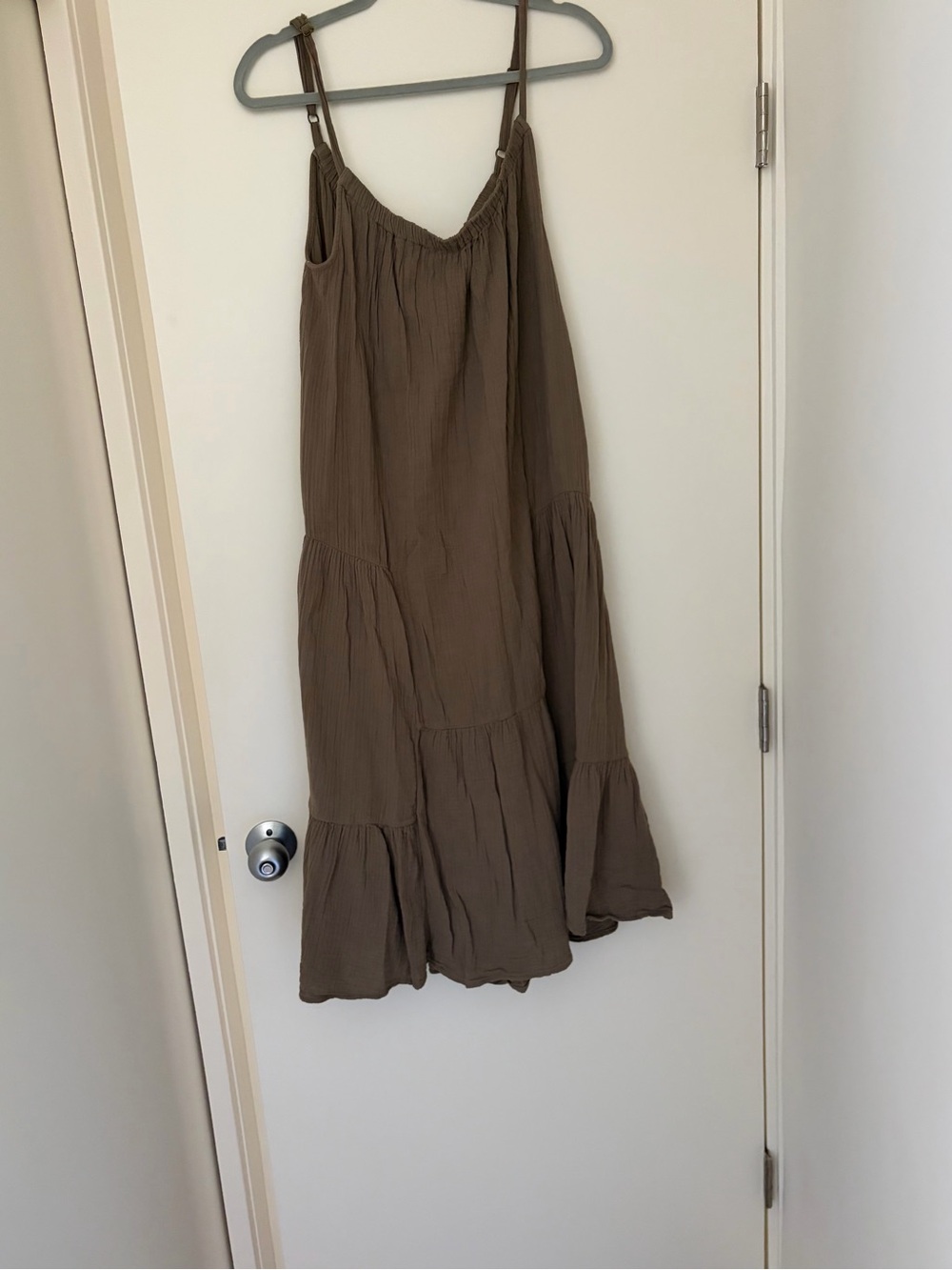 dylan Olive-Tone Tiered Maxi Sundress